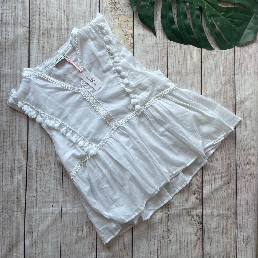 Pretty White Sleeveless Top